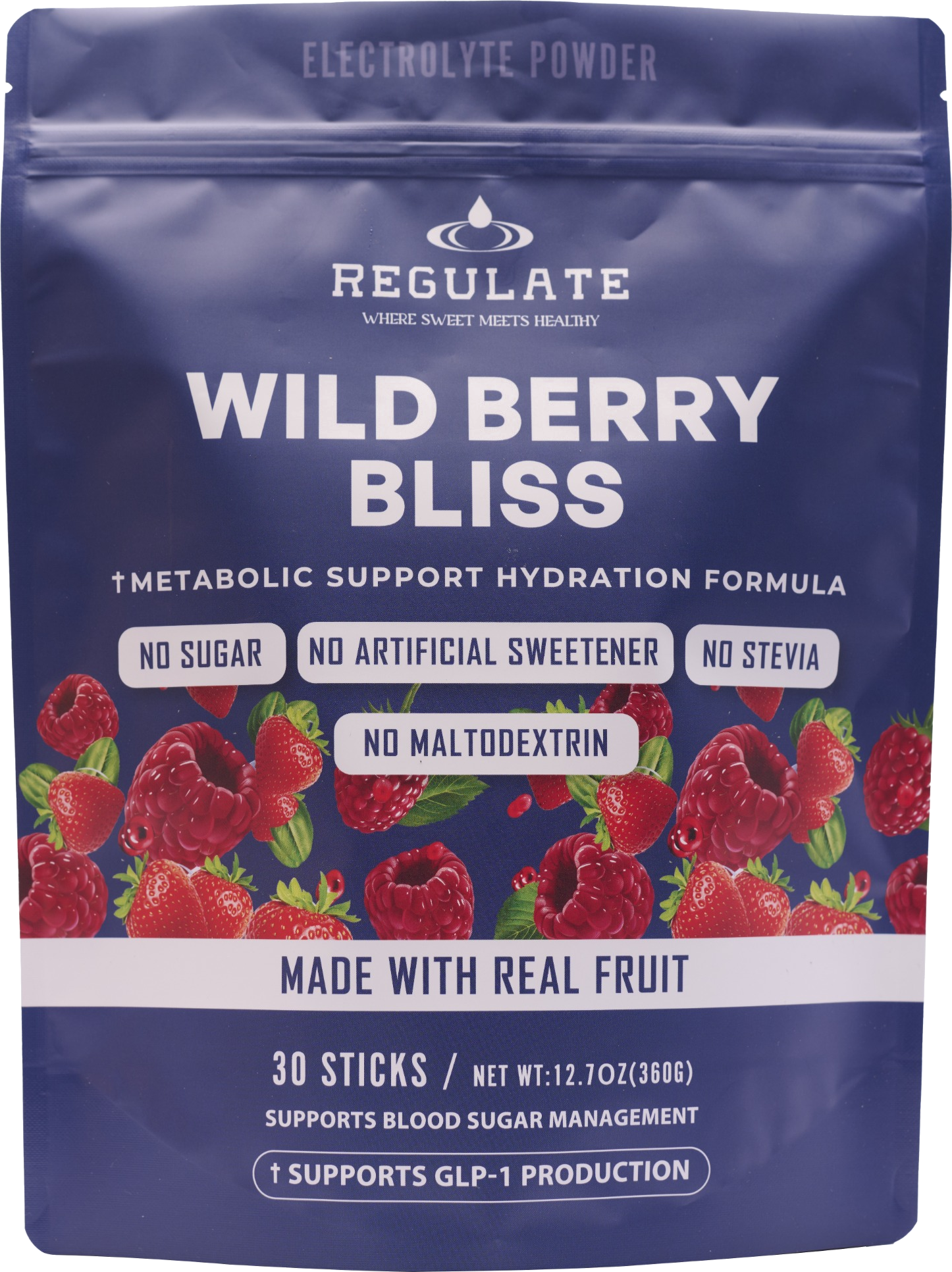 Front of Regulate Wild Berry Bliss package